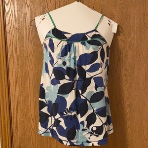 American Eagle blue Flower Tank Top